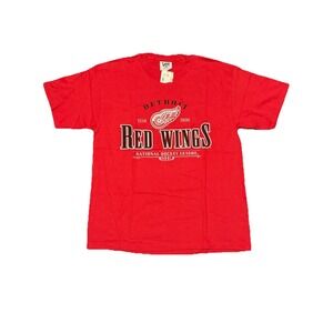 NWT Vintage 1990's Lee Sport Detroit Red Wings Logo Graphic T Shirt NHL Retro